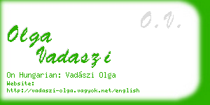 olga vadaszi business card